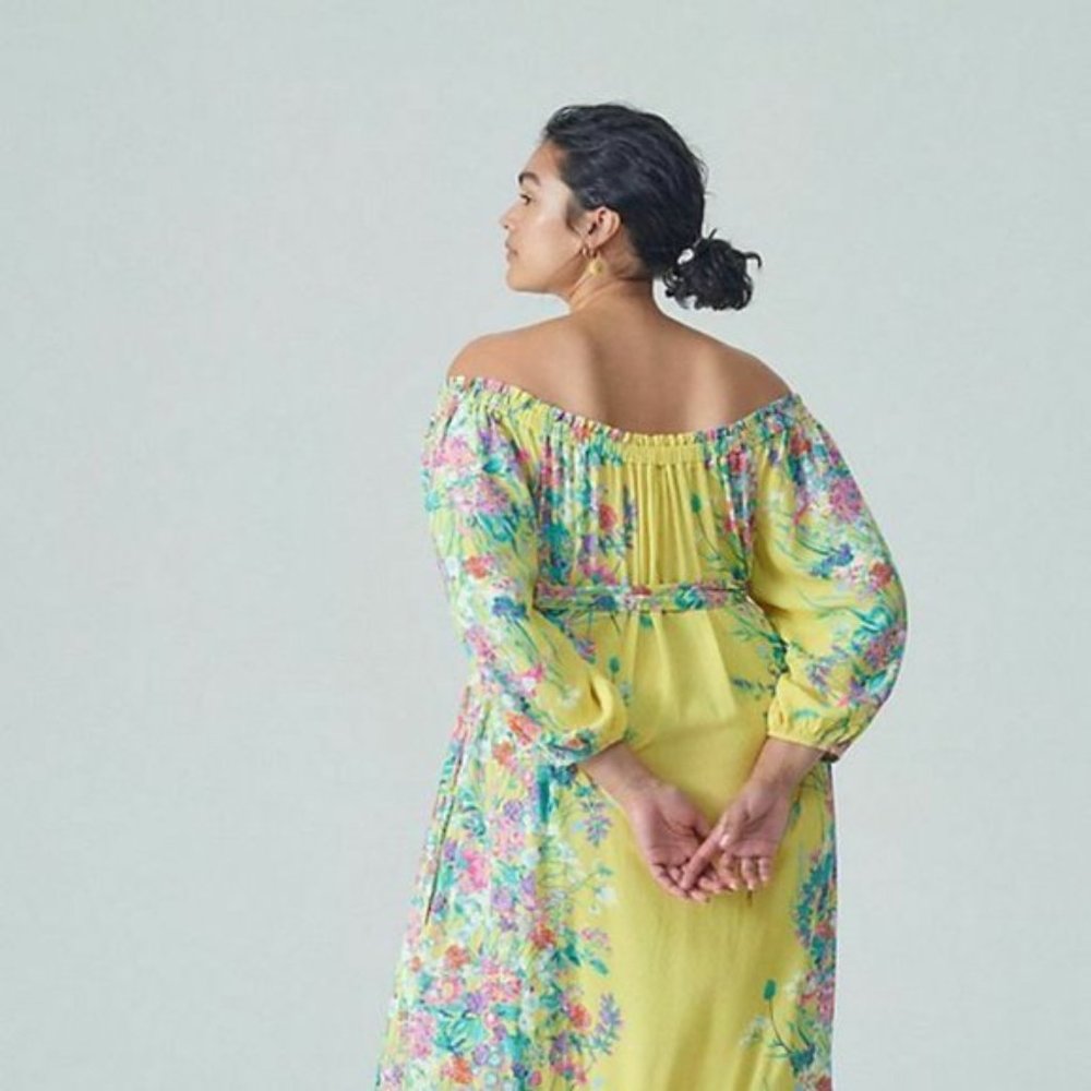 ANTHROPOLOGIE Eliora Off-The-Shoulder Maxi DRESS - Picture 2 of 15